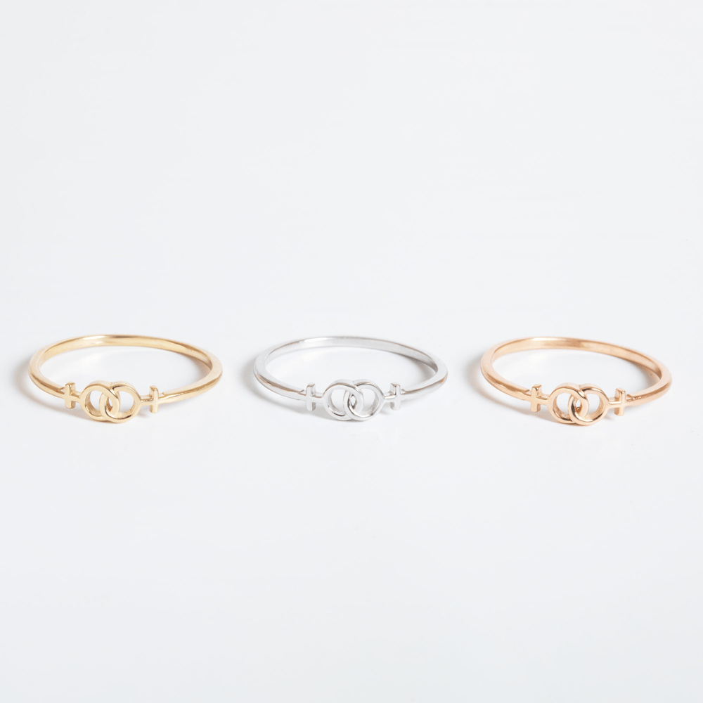 Altın Çift Venüs Sembolü Yüzük - Goldstore