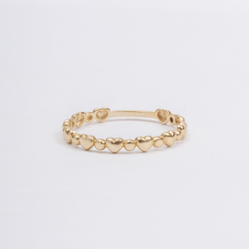 Altın Çoklu Kalp Figürlü Yüzük - Goldstore