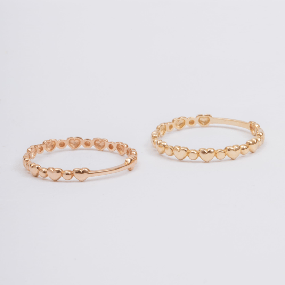 Altın Çoklu Kalp Figürlü Yüzük - Goldstore