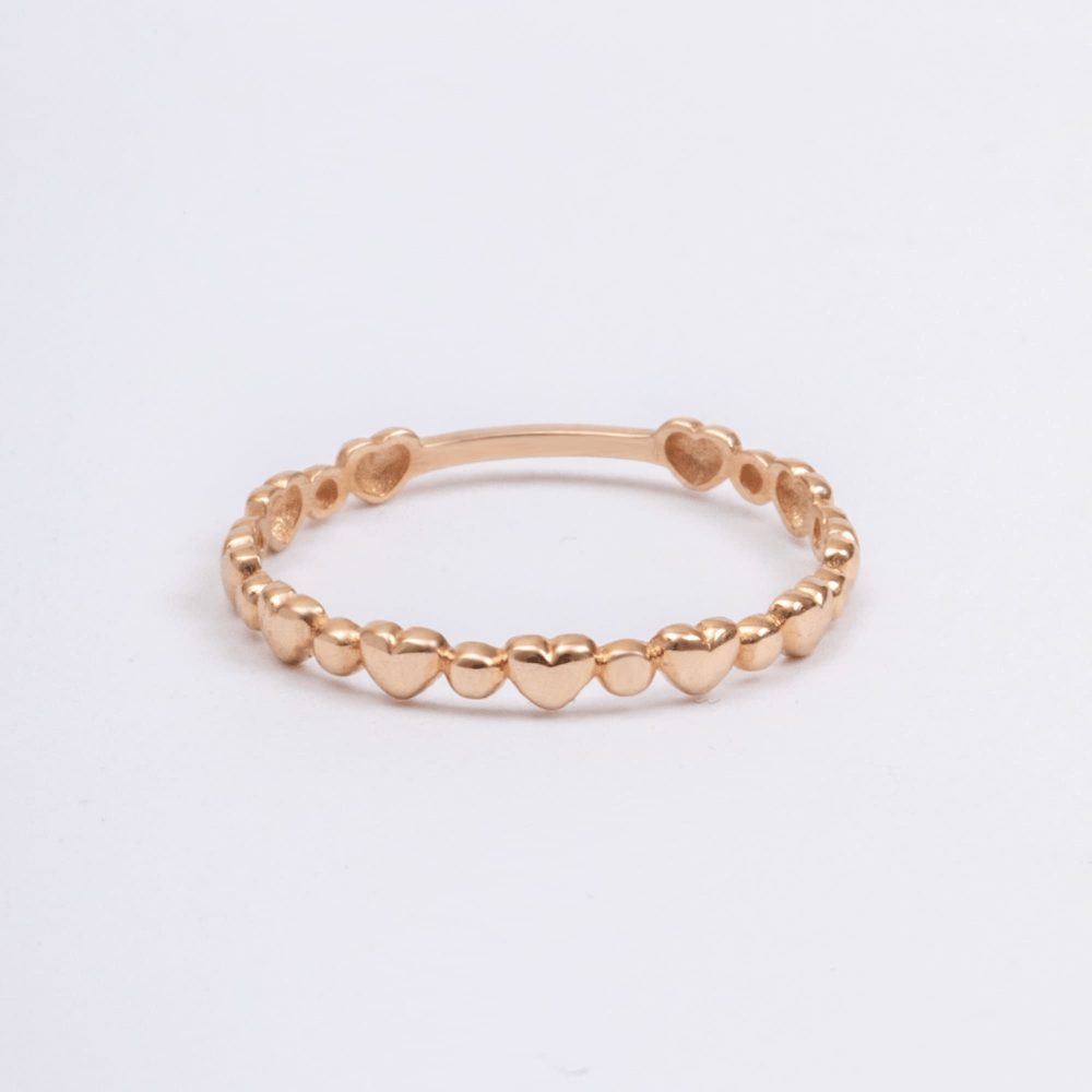 Altın Çoklu Kalp Figürlü Yüzük - Goldstore