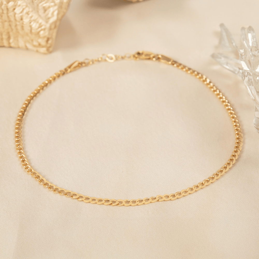 Altın Cuban Zincir Halhal - Goldstore