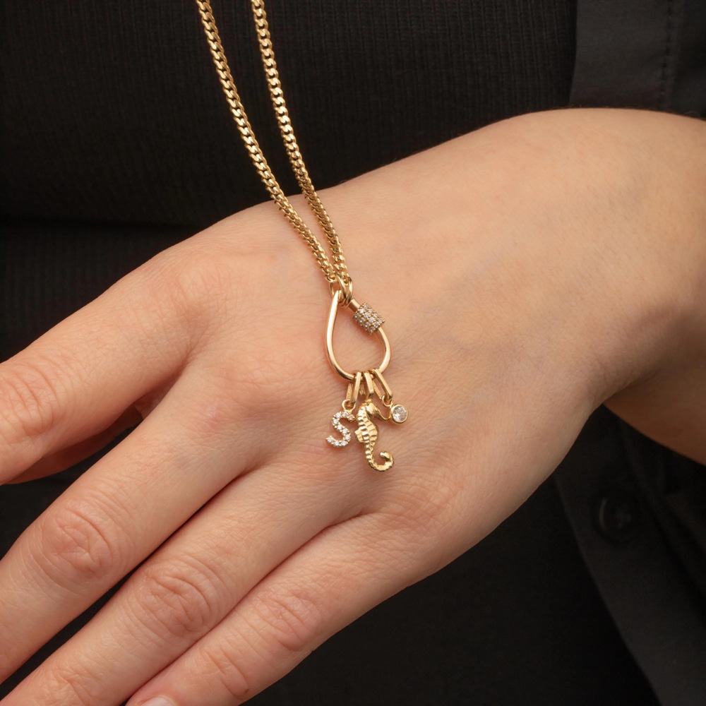 Altın Damla Charm Tutucu - Goldstore