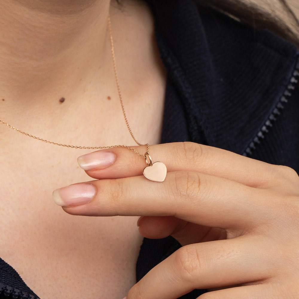Altın Doğum Çiçeği Kalp Kolye - Goldstore