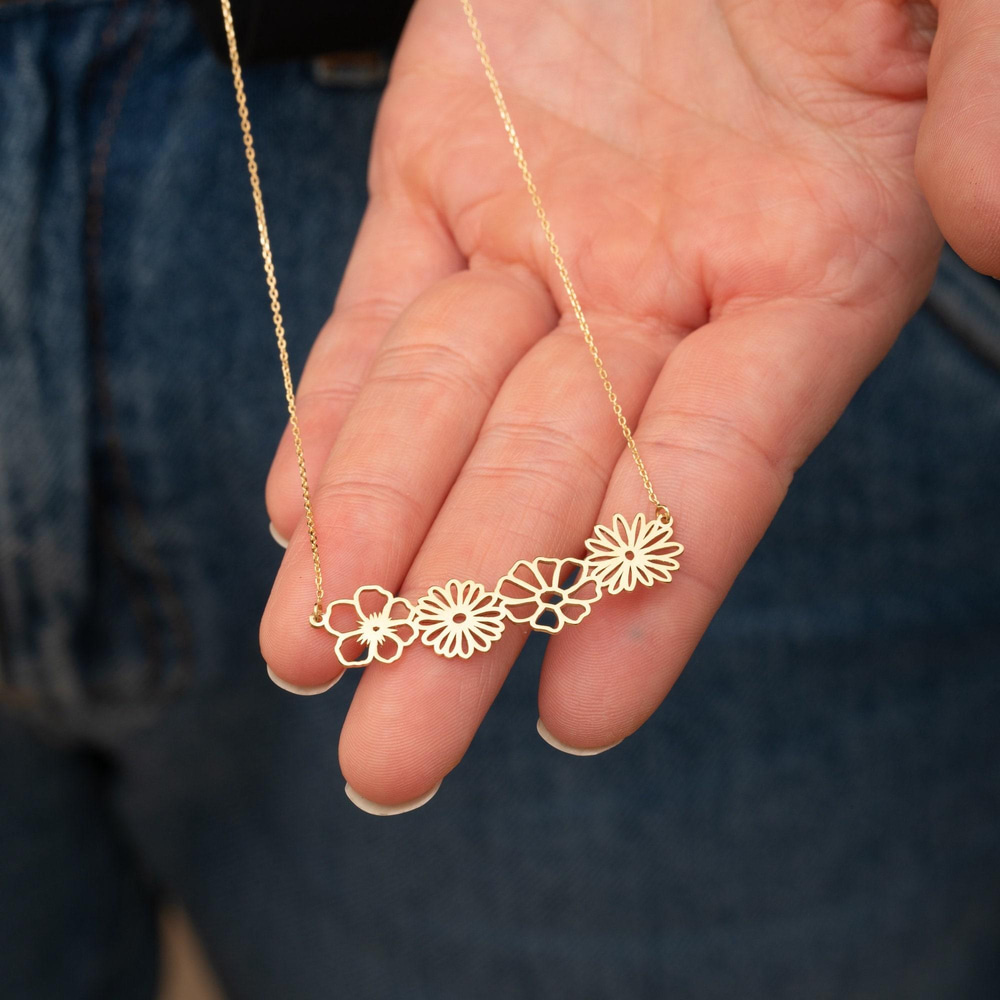 Altın Doğum Çiçeği Kolye - Goldstore