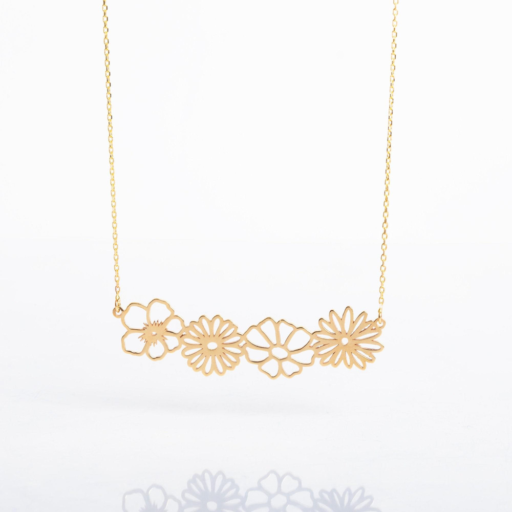 Altın Doğum Çiçeği Kolye - Goldstore
