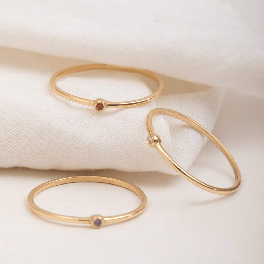 Altın Doğum Taşı Yüzük - Goldstore