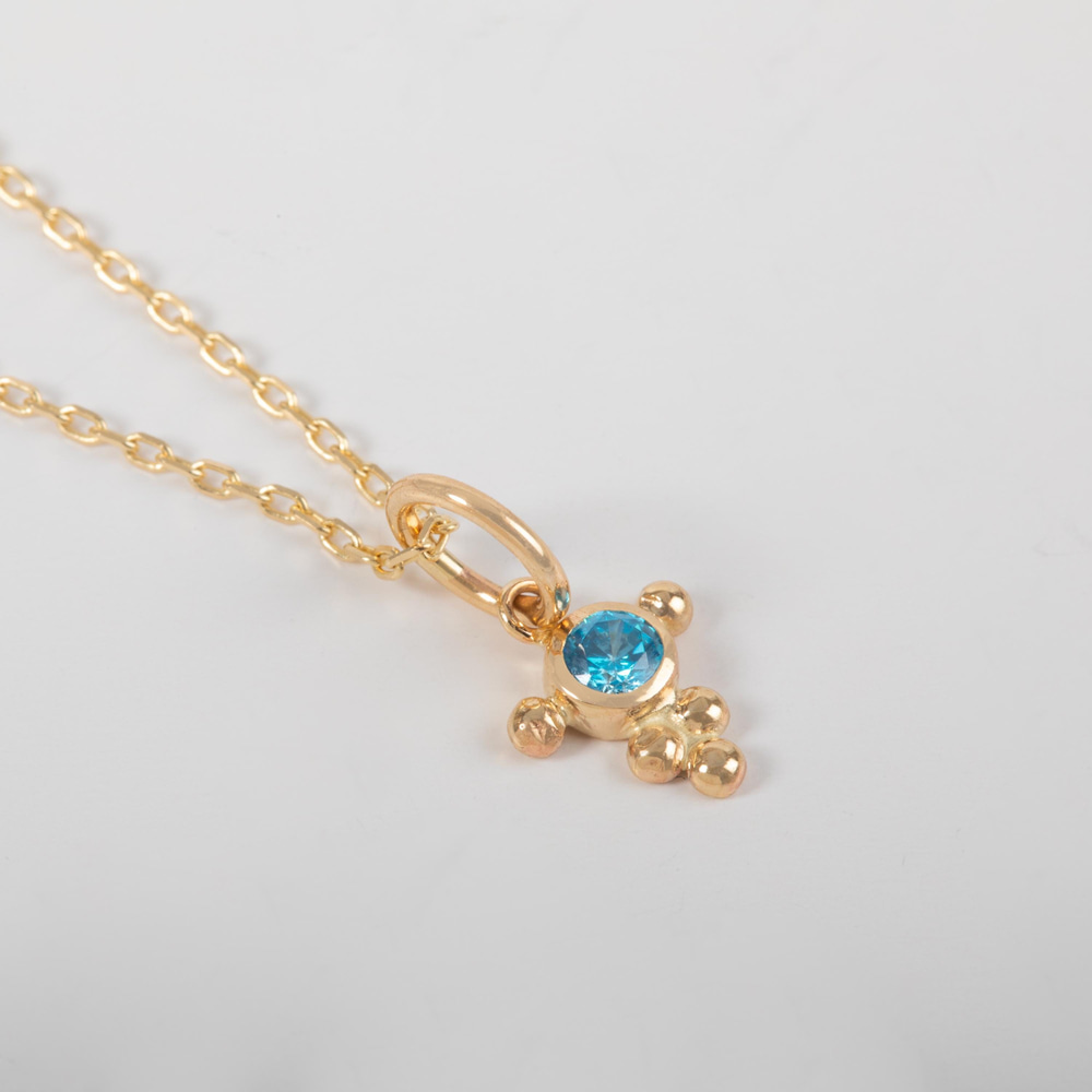 Altın Doğum Taşılı Bar Kolye - Goldstore