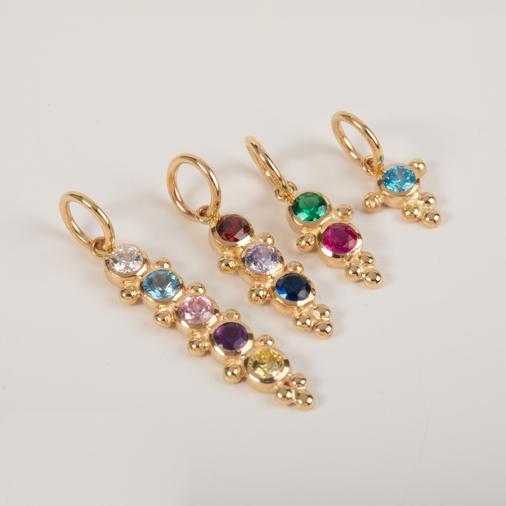 Altın Doğum Taşılı Bar Kolye - Goldstore