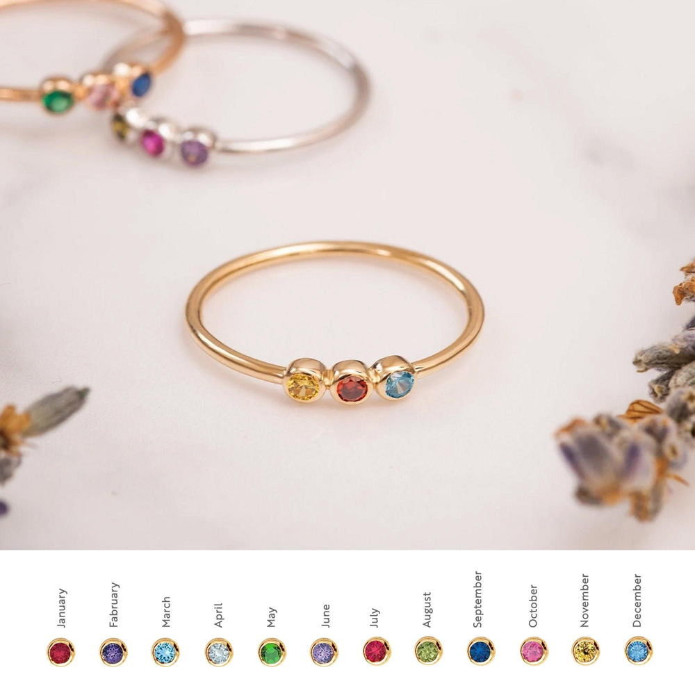 Altın Doğum Taşlı Yüzük - Goldstore