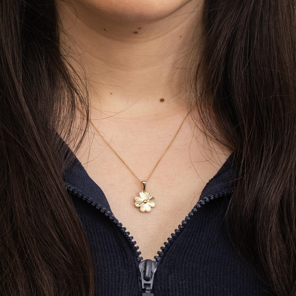 Altın Dört Yapraklı Yonca Kolye - Goldstore