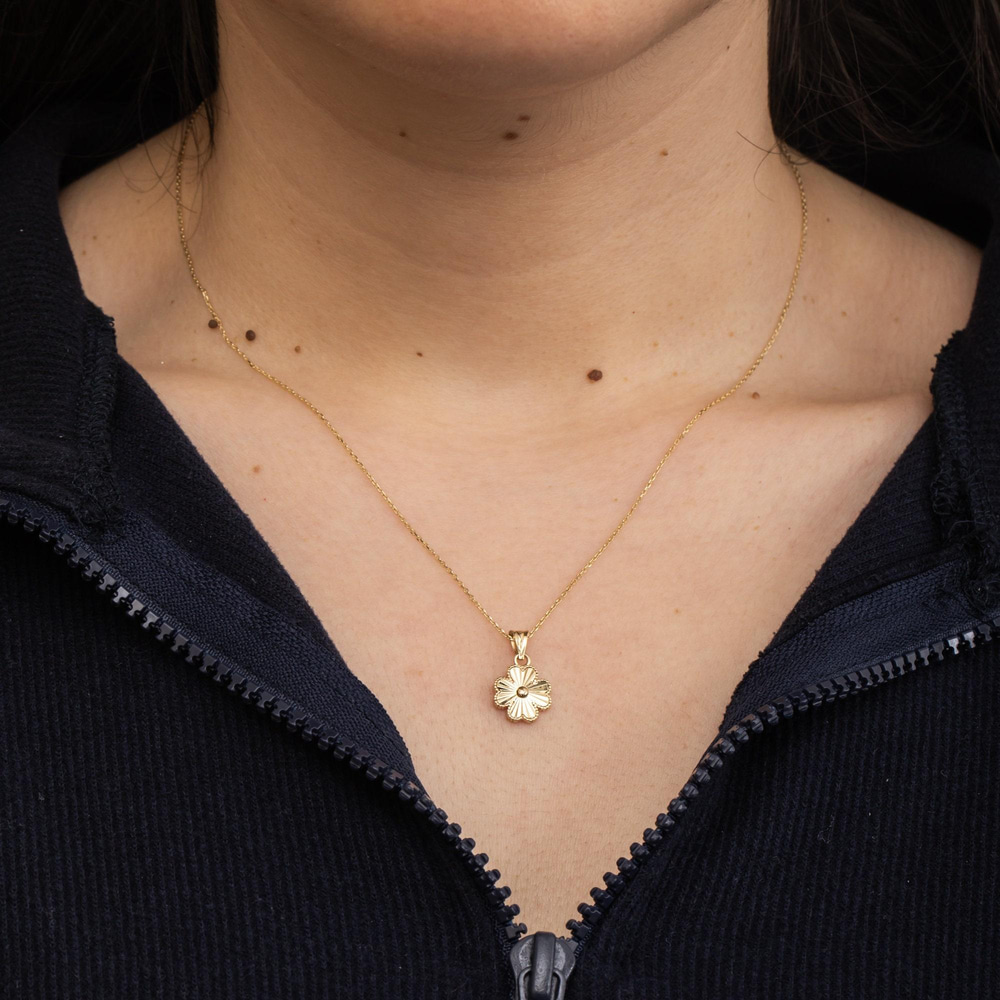 Altın Dört Yapraklı Yonca Kolye - Goldstore