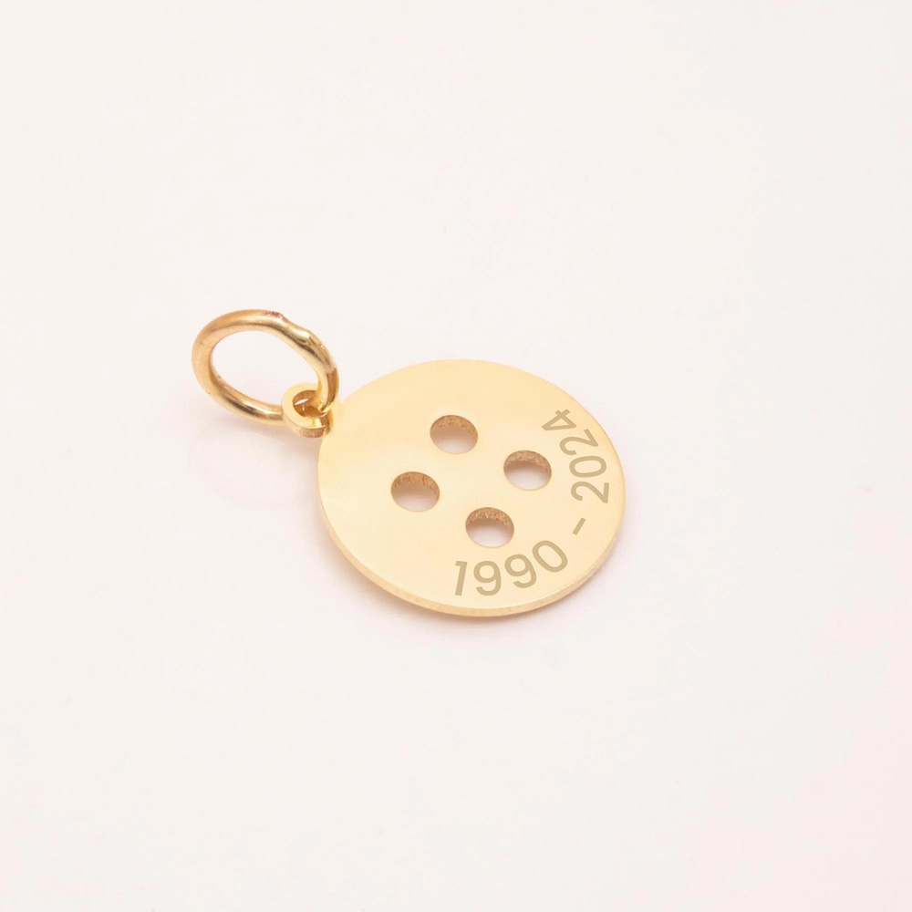 Gold Minimal Button Necklace - Goldstore
