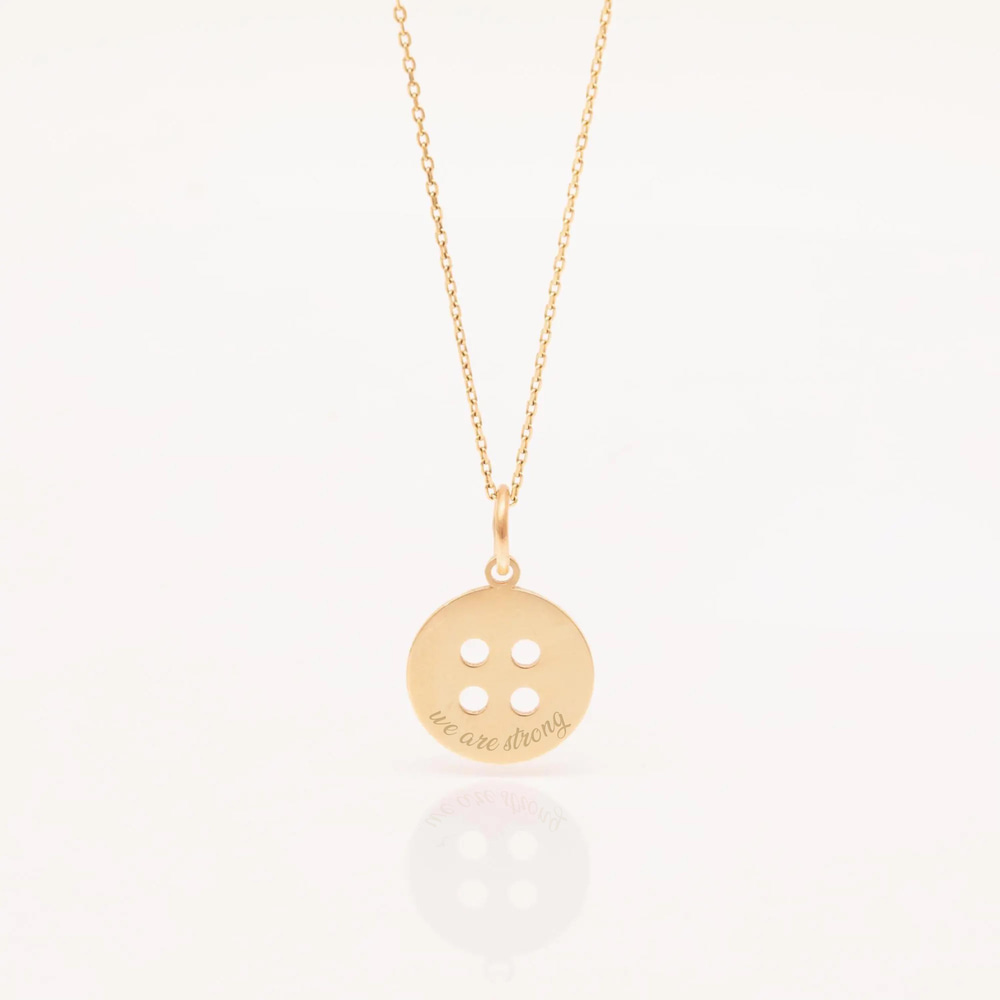 Gold Minimal Button Necklace - Goldstore