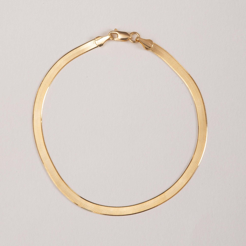 Altın Düz Herringbone Kolye - Goldstore