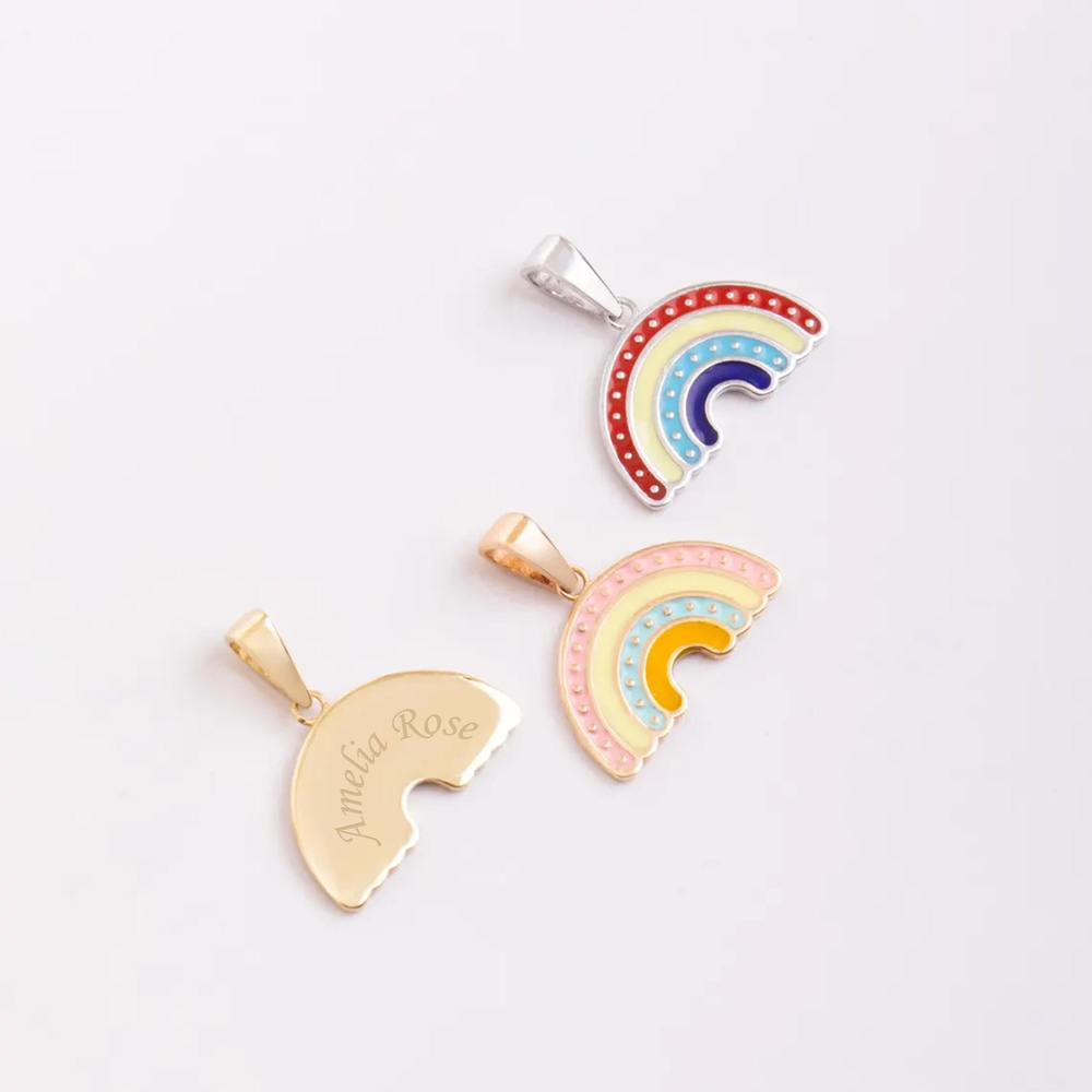 Altın Gökkuşağı Mineli Kolye - Goldstore