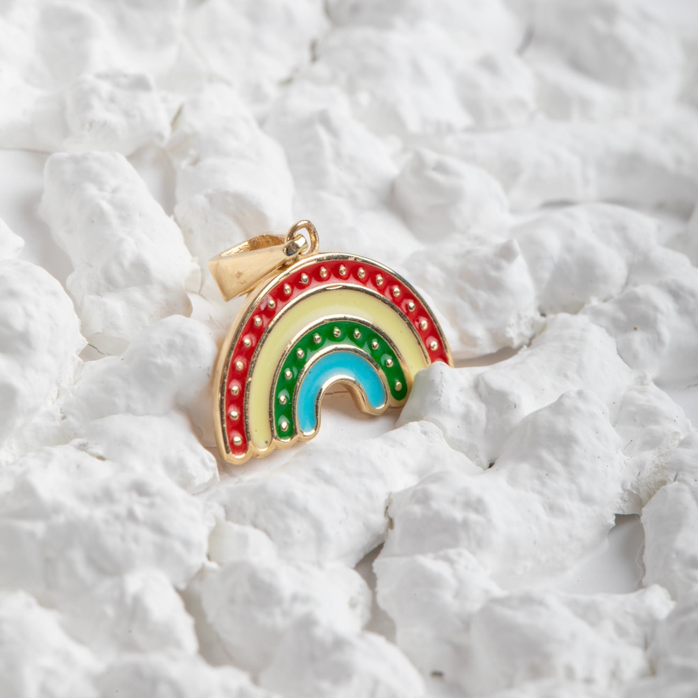 Altın Gökkuşağı Mineli Kolye - Goldstore