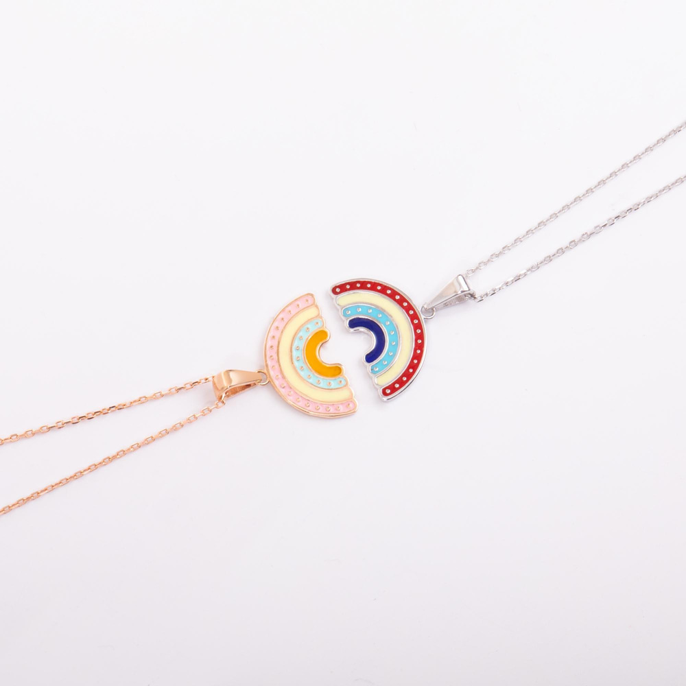 Altın Gökkuşağı Mineli Kolye - Goldstore