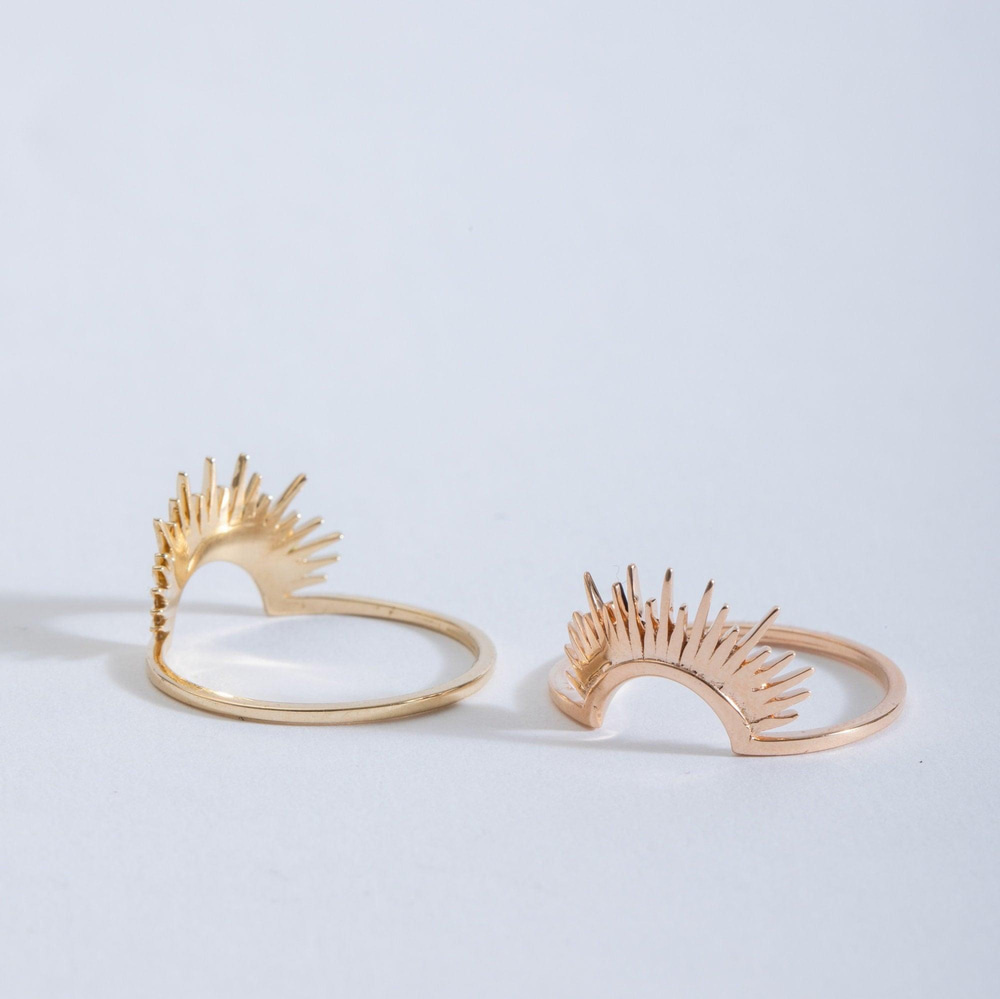 Altın Güneş Figürlü Yüzük - Goldstore
