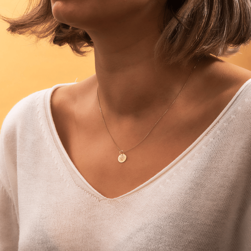 Altın Güneş Işığı Kolye - Goldstore