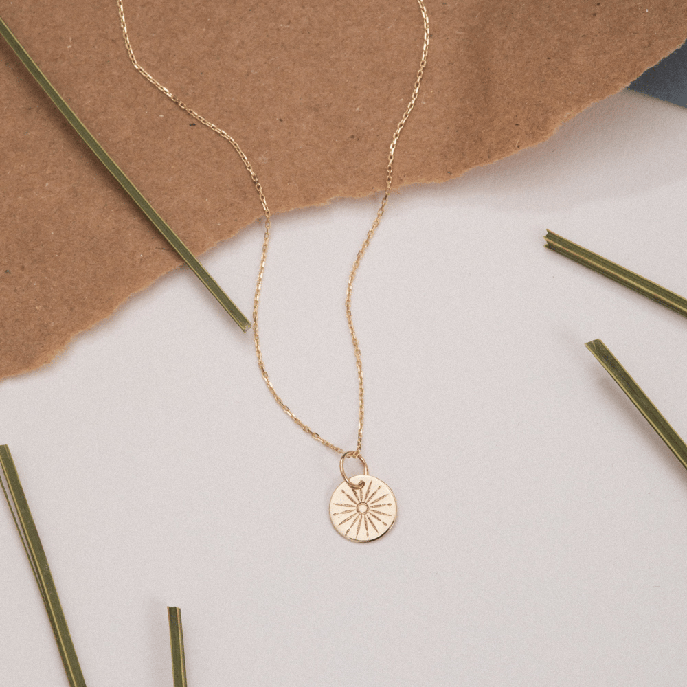 Altın Güneş Işığı Kolye - Goldstore