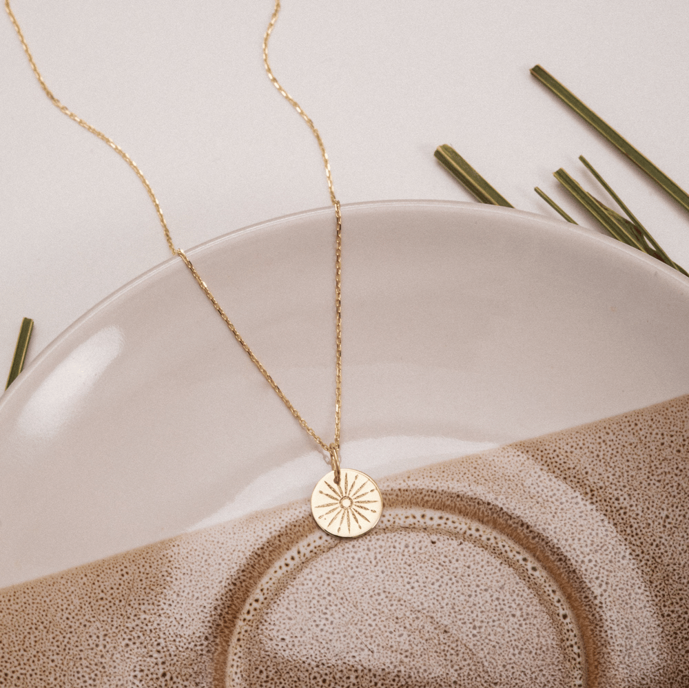 Altın Güneş Işığı Kolye - Goldstore