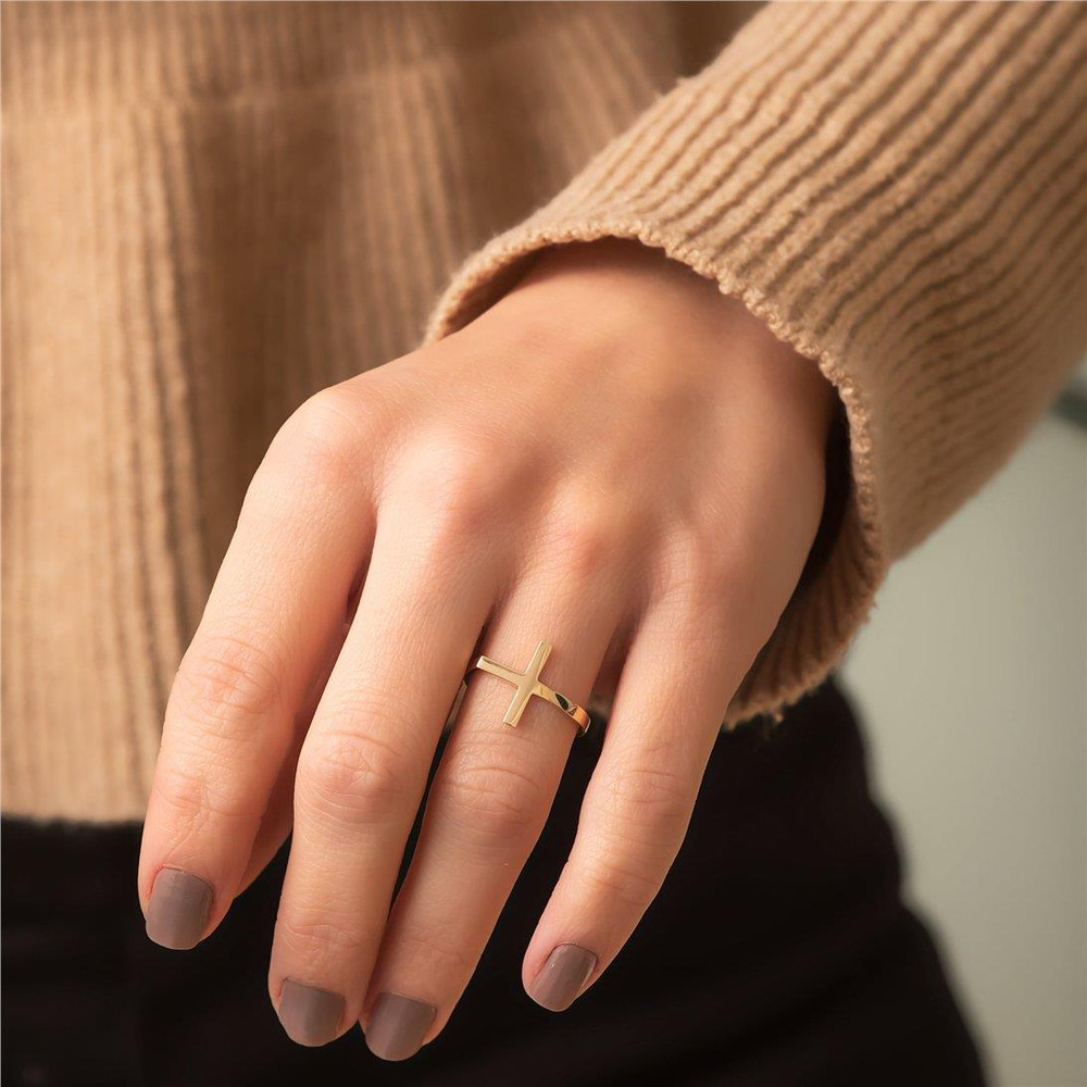 Altın Haç Yüzük - Goldstore