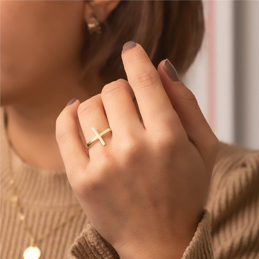 Altın Haç Yüzük - Goldstore