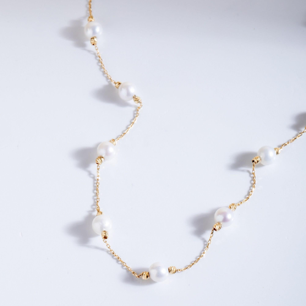 Altın İnci Zincir Kolye - Goldstore