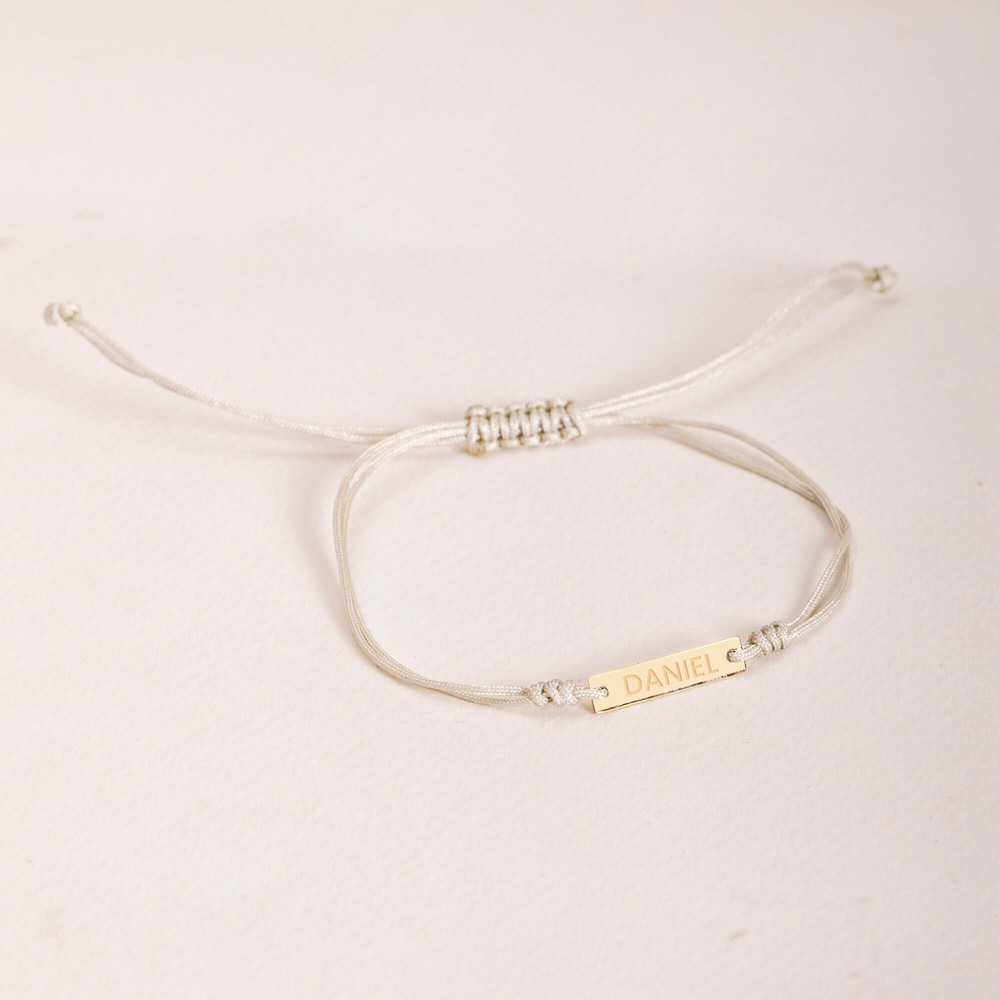 Altın İpli İsimli Bar Bileklik - Goldstore