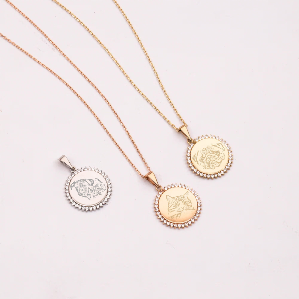Altın İsim ve Portre Kolye - Goldstore