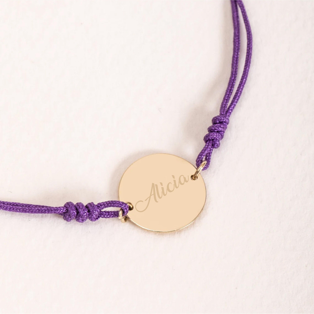 Altın İsimli Disk İpli Bileklik - Goldstore