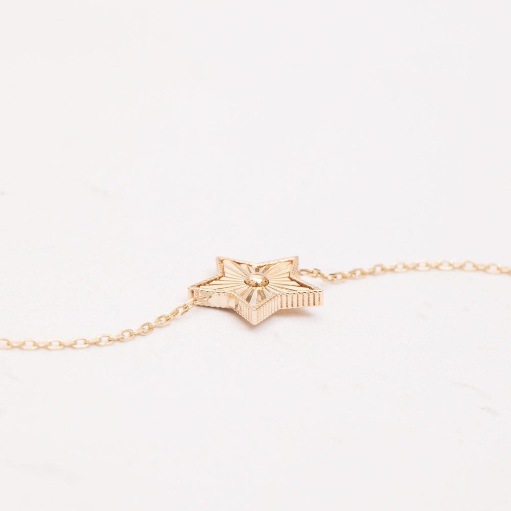 Altın Kalemli Yıldız Charm Bileklik - Goldstore