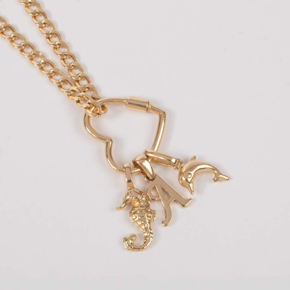Altın Kalp Charm Holder - Goldstore