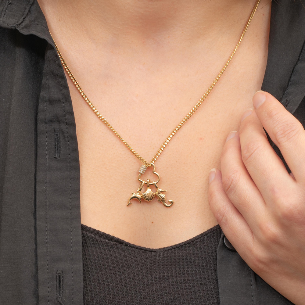 Altın Kalp Charm Holder - Goldstore