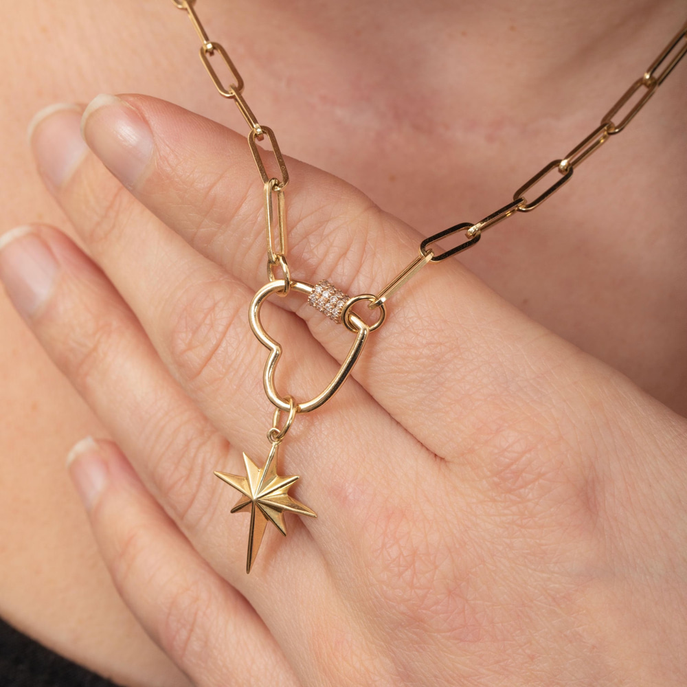 Altın Kalp Charm Holder - Goldstore