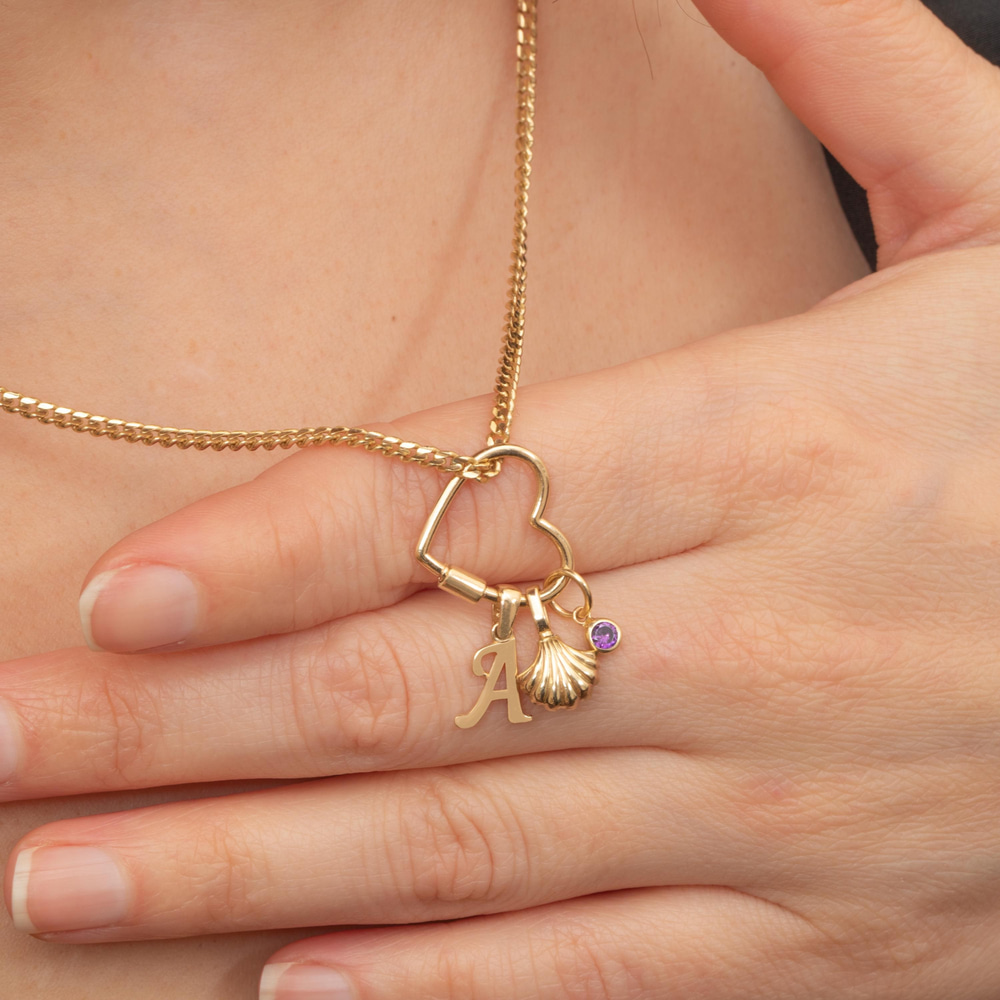Altın Kalp Charm Holder - Goldstore