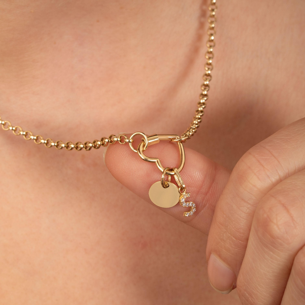 Altın Kalp Charm Holder - Goldstore