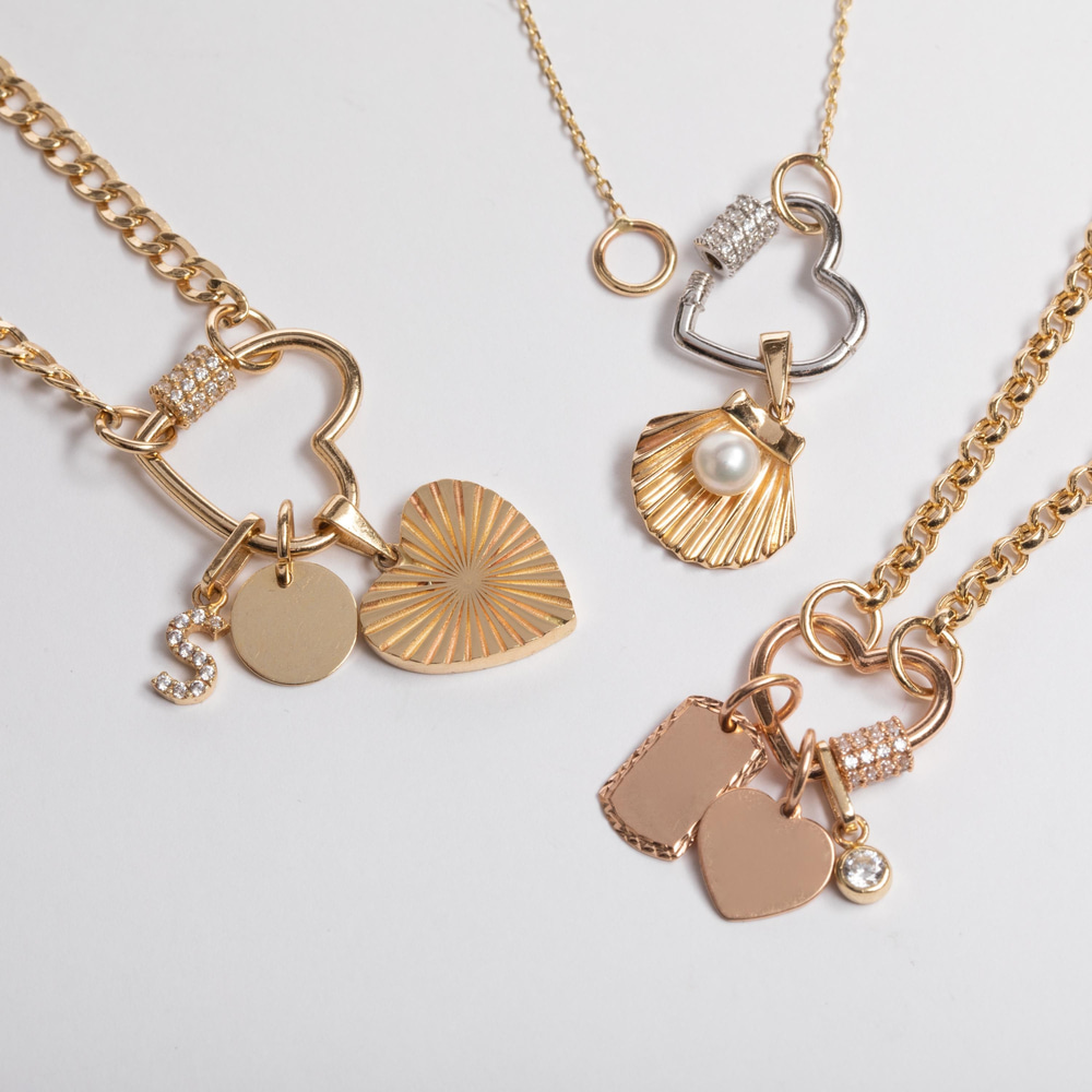 Altın Kalp Charm Holder - Goldstore