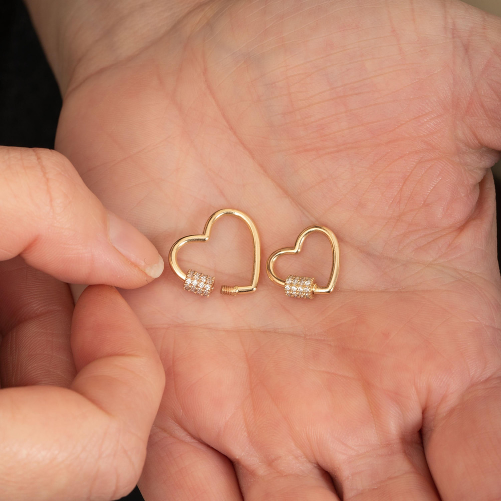 Altın Kalp Charm Holder - Goldstore