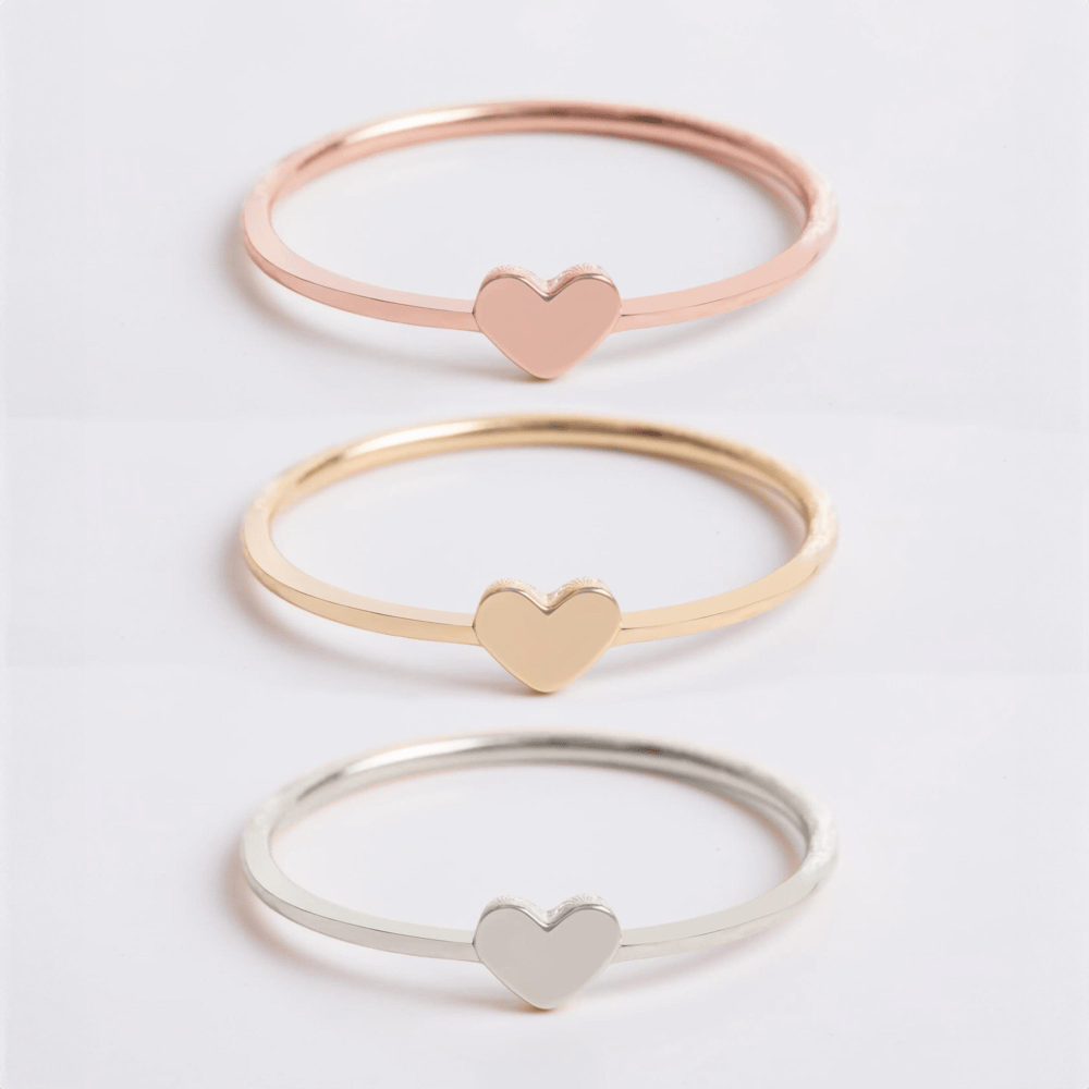 Altın Kalp Figürlü Yüzük - Goldstore