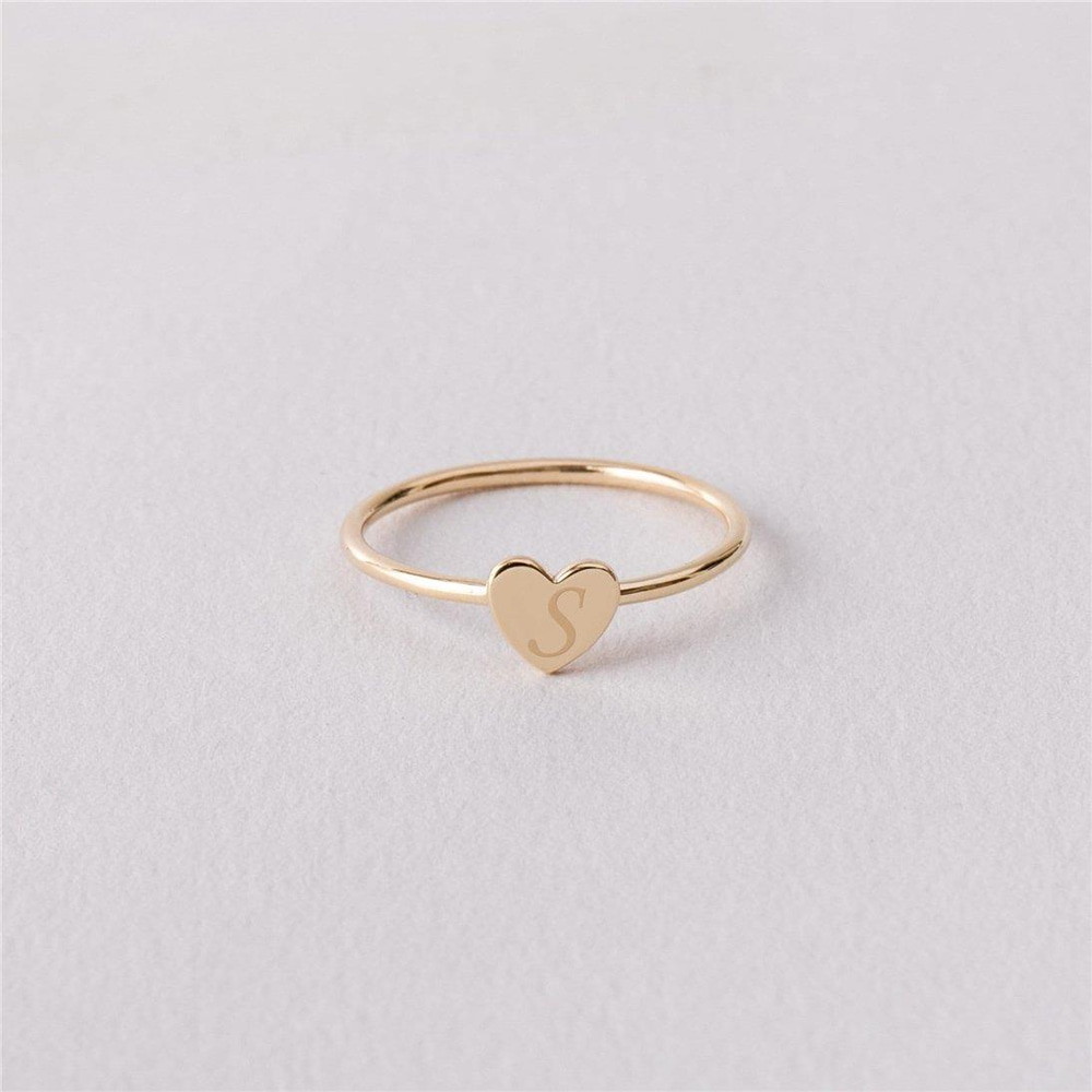 Altın Kalp Kişiye Özel Yüzük - Goldstore