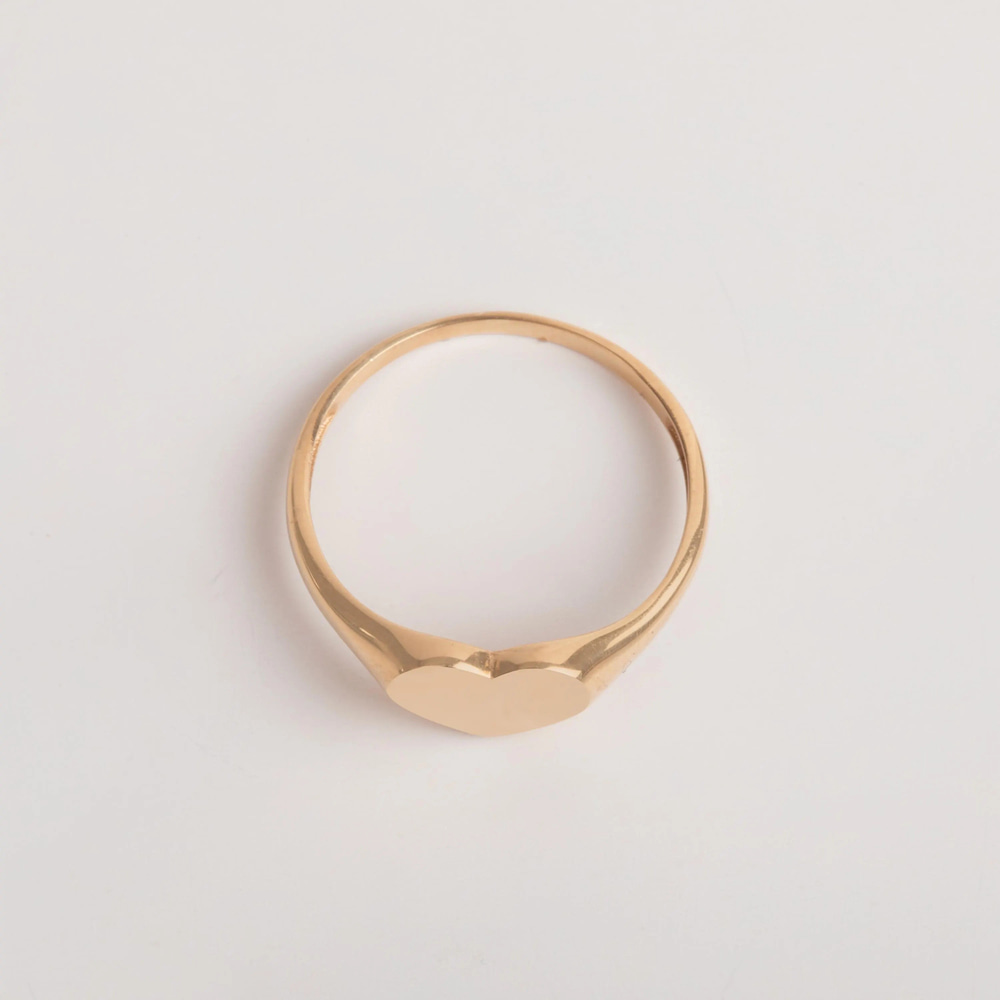 Altın Kalp Signet Yüzük - Goldstore