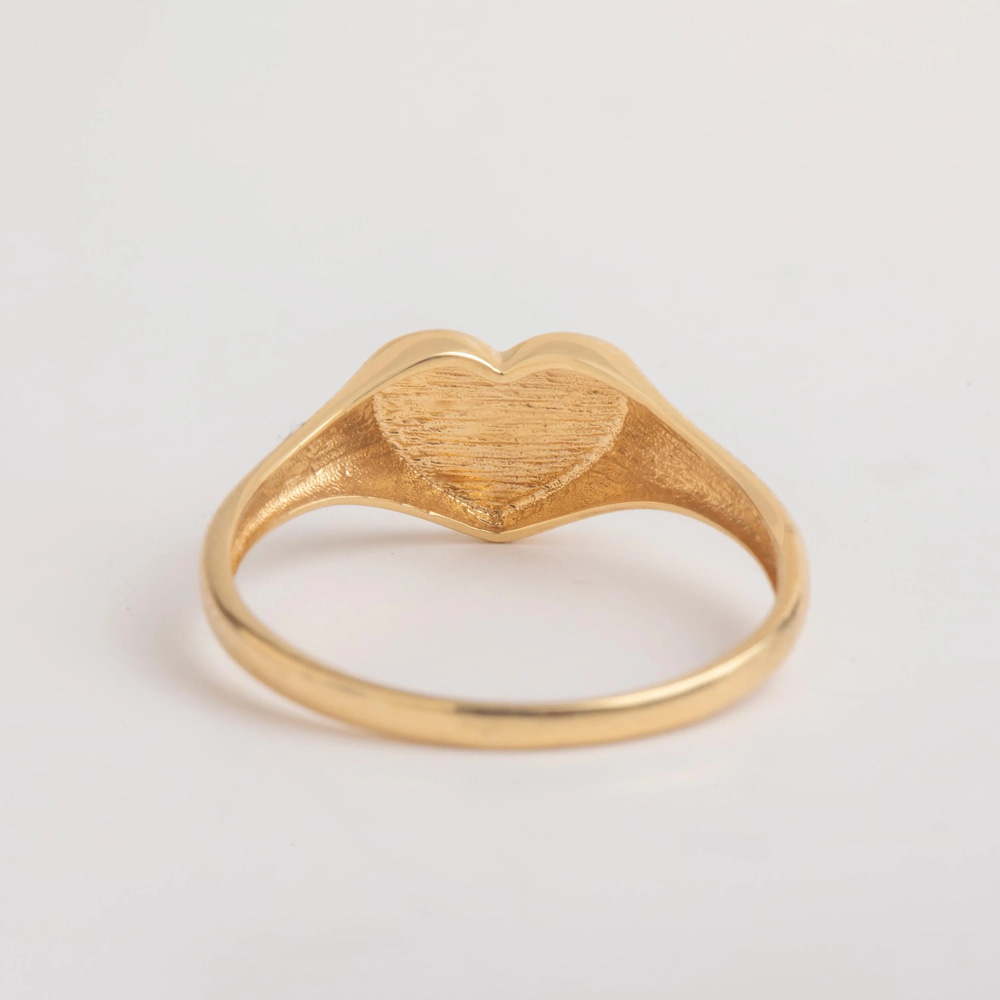 Altın Kalp Signet Yüzük - Goldstore