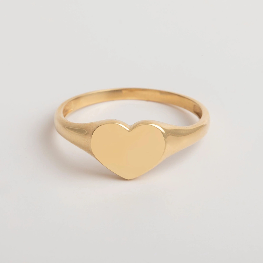 Altın Kalp Signet Yüzük - Goldstore