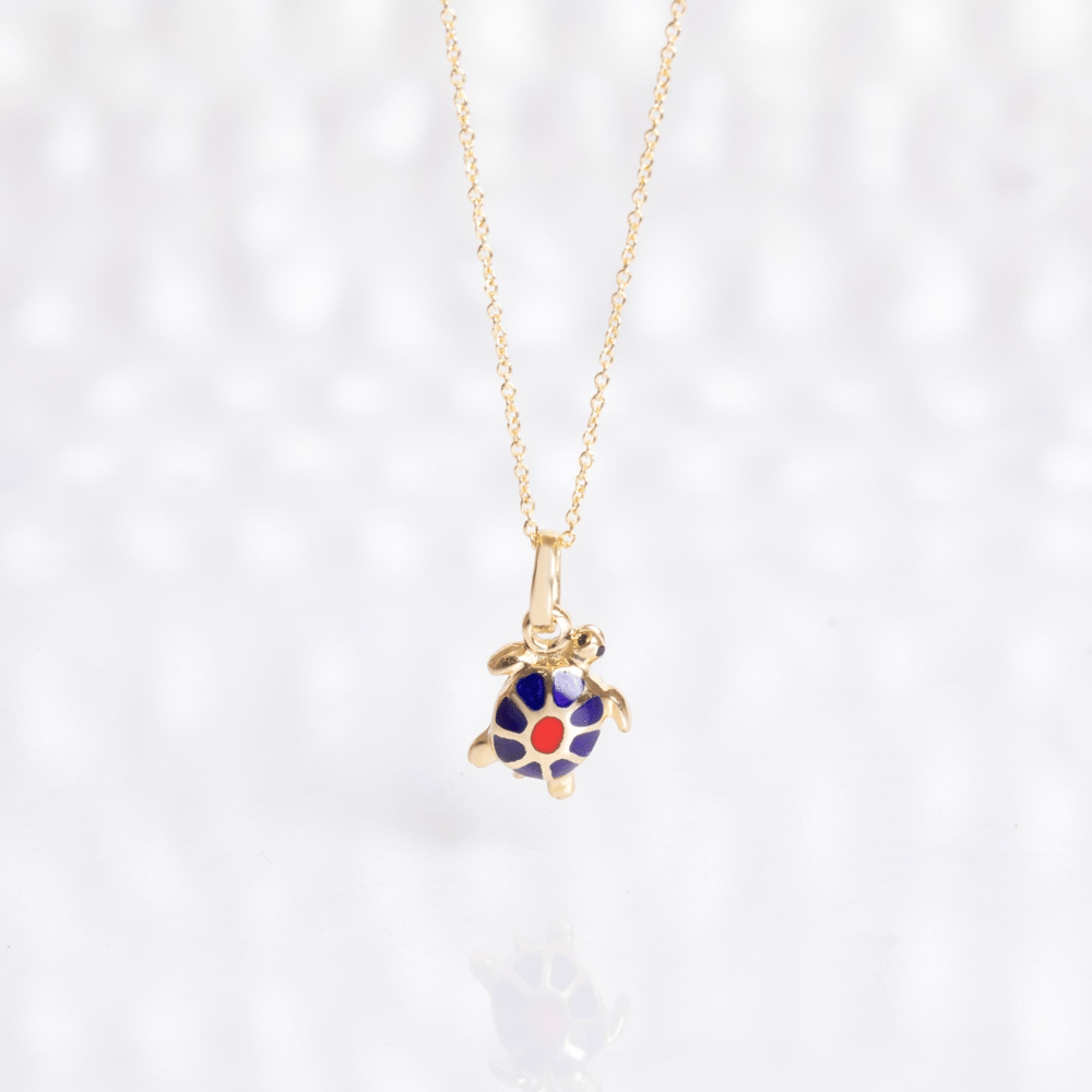 Altın Kaplumbağa Figürlü Kolye - Goldstore