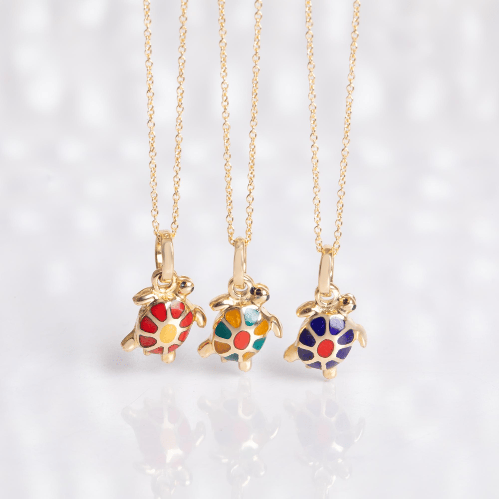 Altın Kaplumbağa Figürlü Kolye - Goldstore