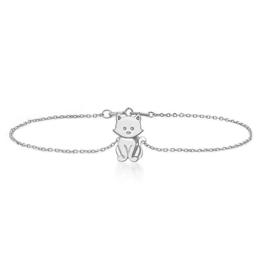 Solid Gold Cat Bracelet - Goldstore