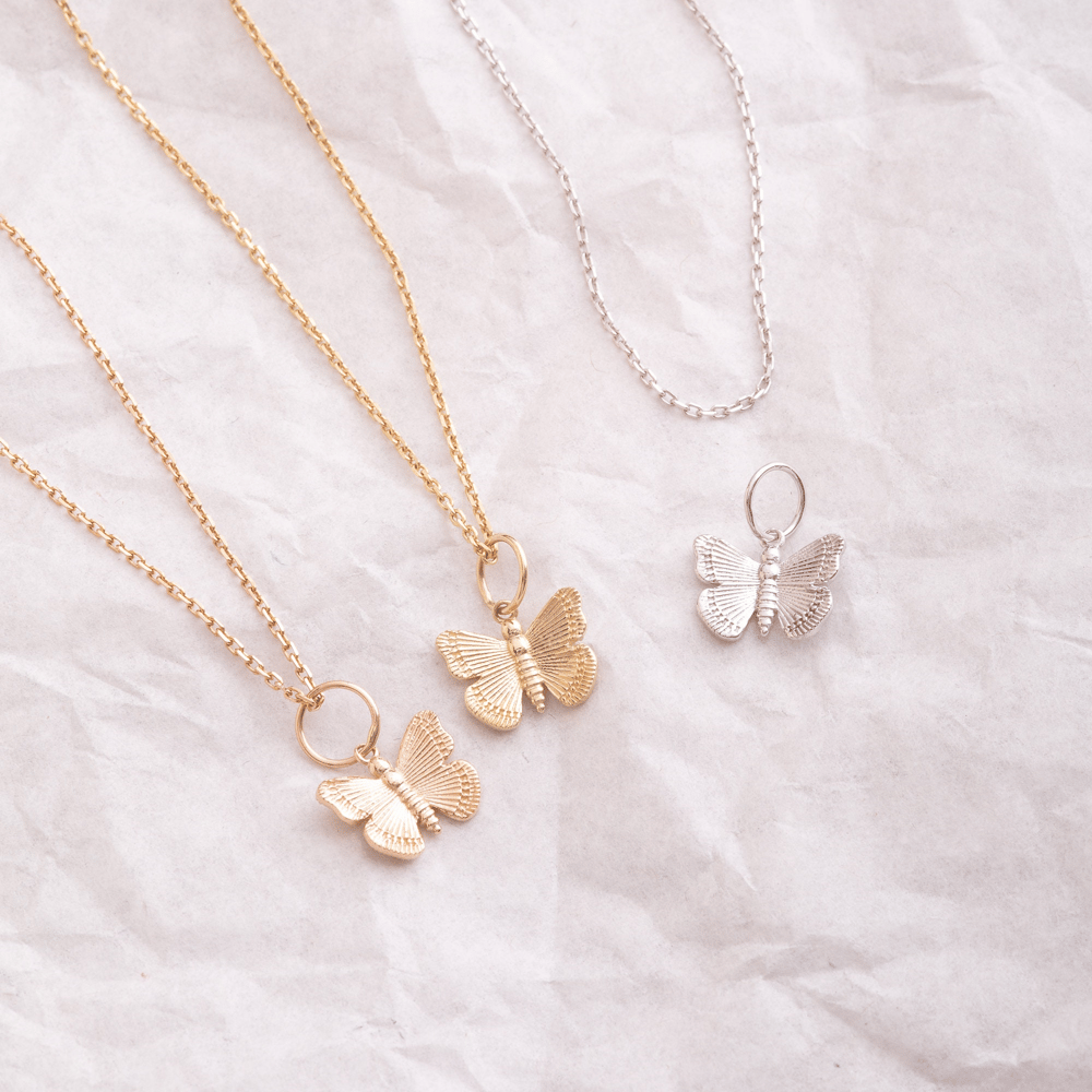 Altın Kelebek Figürlü Kolye - Goldstore