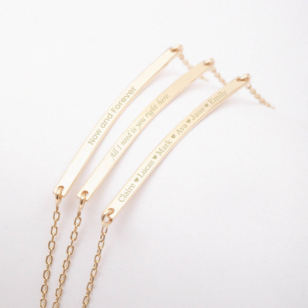 Altın Kişiye Özel Bar Bileklik - Goldstore
