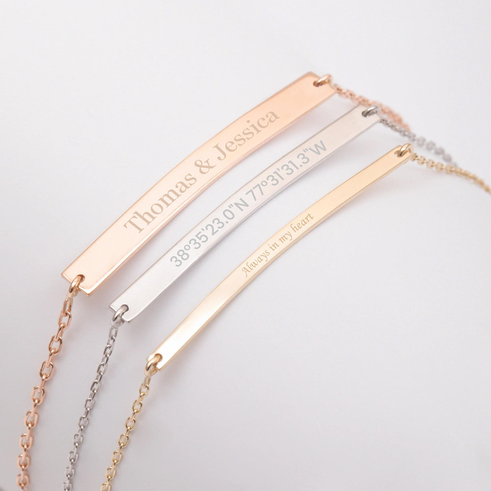 Altın Kişiye Özel Bar Bileklik - Goldstore